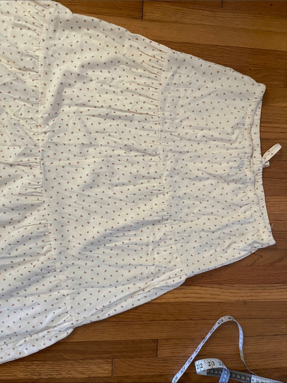 Brandy Melville Cream Tiered Maxi Skirt with Tiny Dot Pattern - Picture 6 of 8